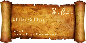 Wille Csilla névjegykártya